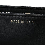 Caviar Quilted Striated CC Wallet On Chain WOC Black