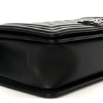 Lambskin Quilted Medium Boy Flap Black