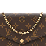 Monogram Pochette Felicie Chain Wallet Fuchsia