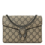 GG Supreme Monogram Mini Dionysus Chain Wallet Beige Taupe