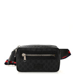 Soft GG Supreme Monogram Web Belt Bag Black Grey