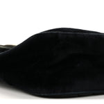 Velvet Matelasse Loved Embroidered Medium GG Marmont Shoulder Bag Black