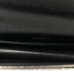 Grain De Poudre Matelasse Chevron Monogram Envelope Chain Wallet Black
