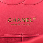 Caviar Quilted Medium Double Flap Dark Pink