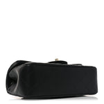 Lambskin Quilted Mini Rectangular Flap Black