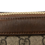 GG Supreme Monogram Small Horsebit 1955 Shoulder Bag Beige Brown Sugar
