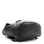 Lambskin Quilted Large Urban Spirit Backpack Black