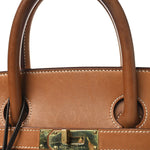 Toile Natural Barenia Flag HAC Birkin 40 Fauve Paprika