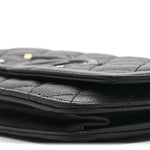 Caviar Quilted CC Filigree Wallet On Chain WOC Black
