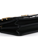 Lambskin Quilted Coco Clips Mini Wallet On Chain WOC Black