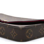 Monogram Pochette Felicie Chain Wallet Fuchsia