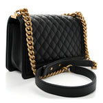 Caviar Quilted Medium Boy Flap Black