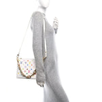 LV x TM Lambskin Embossed Monogram Coussin PM White Multicolor