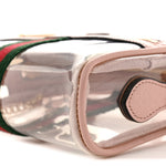 Vinyl Web Mini Ophidia Transparent Shoulder Bag Perfect Pink
