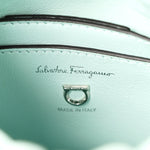 Calfskin Crystal Small Cage Bag Blue