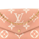Empreinte Monogram Giant Felicie Pochette Chain Wallet Rose Trianon Creme