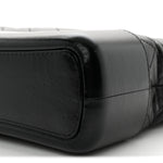 Aged Calfskin Quilted Medium Gabrielle Hobo Black