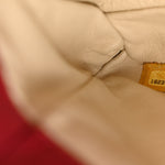 Glazed Calfskin Quilted Soft Boy Flap Red