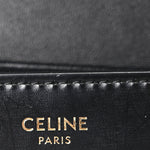 Shiny Calfskin Triomphe Shoulder Bag Black