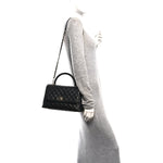 Caviar Quilted Small Coco Handle Flap Black