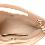 Shiny Crumpled Calfskin Quilted Nano 31 Shopping Bag Beige
