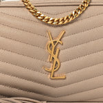 Grain De Poudre Matelasse Monogram Mini Lou Camera Bag Dark Beige
