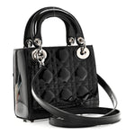 Patent Cannage Mini Lady Dior Black