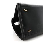 Calfskin Medium Hug Bag Black