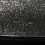 Grain De Poudre Textured Mixed Matelasse Triquilt Medium Monogram Satchel Pebble
