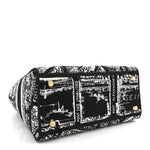 Canvas Embroidered Medium Plan de Paris Lady D-Lite Black White