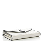 Grain De Poudre Matelasse Monogram Chain Wallet White Black