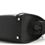 Drummed Calfskin Micro Luggage Black