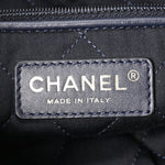 Shiny Calfskin Quilted Chanel 22 Backpack Dark Blue