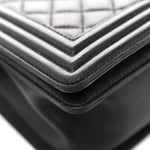 Lambskin Quilted Medium Boy Flap Black