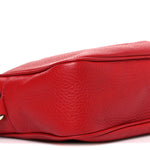 Pebbled Calfskin Small Soho Disco Bag Vibrant Red