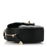 Lambskin Quilted CC In Love Heart Clutch With Chain Black