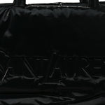 Silktech Canvas Wide Puffer Tote Black