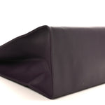 Vegan Leather Large Shopping Bag Eggplant