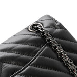Aged Calfskin Quilted 2.55 Reissue Mini Flap So Black