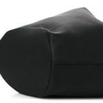 Pebbled Sport Calfskin Medium Lotus Tote Black