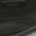 Calfskin Quilted CC Uniform Flap Belt Bag Black