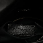 Lambskin Quilted Medium Loulou Puffer Monogram Chain Satchel Black