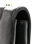 Lambskin Quilted Medium Single Flap Black