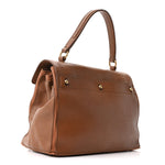 Calfskin Canvas Medium Muse Two Brown