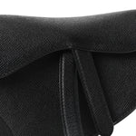 Grained Calfskin Mini Saddle Bag Black