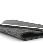 Glitter Fabric Erica Chain Clutch  Anthracite