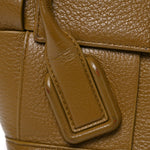 Grained Calfskin Maxi Intrecciato Small Arco Moutarde