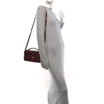 Smooth Calfskin Small Bel Air Clutch On Strap Dark Burgundy