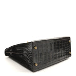Shiny Alligator Kelly Sellier 32 Havane