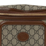 GG Supreme Monogram Textured Calfskin Retro Interlocking G Belt Bag Beige Ebony Brown Sugar